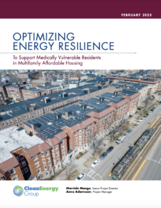 Optimizing Energy Resilience to Support Medically Vulnerable Residents in Multifamily Affordable Housing